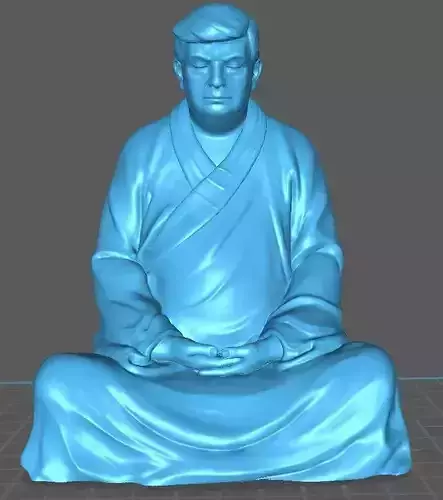 Meditate Zen Buddha Donald J Trump pose 3D print model