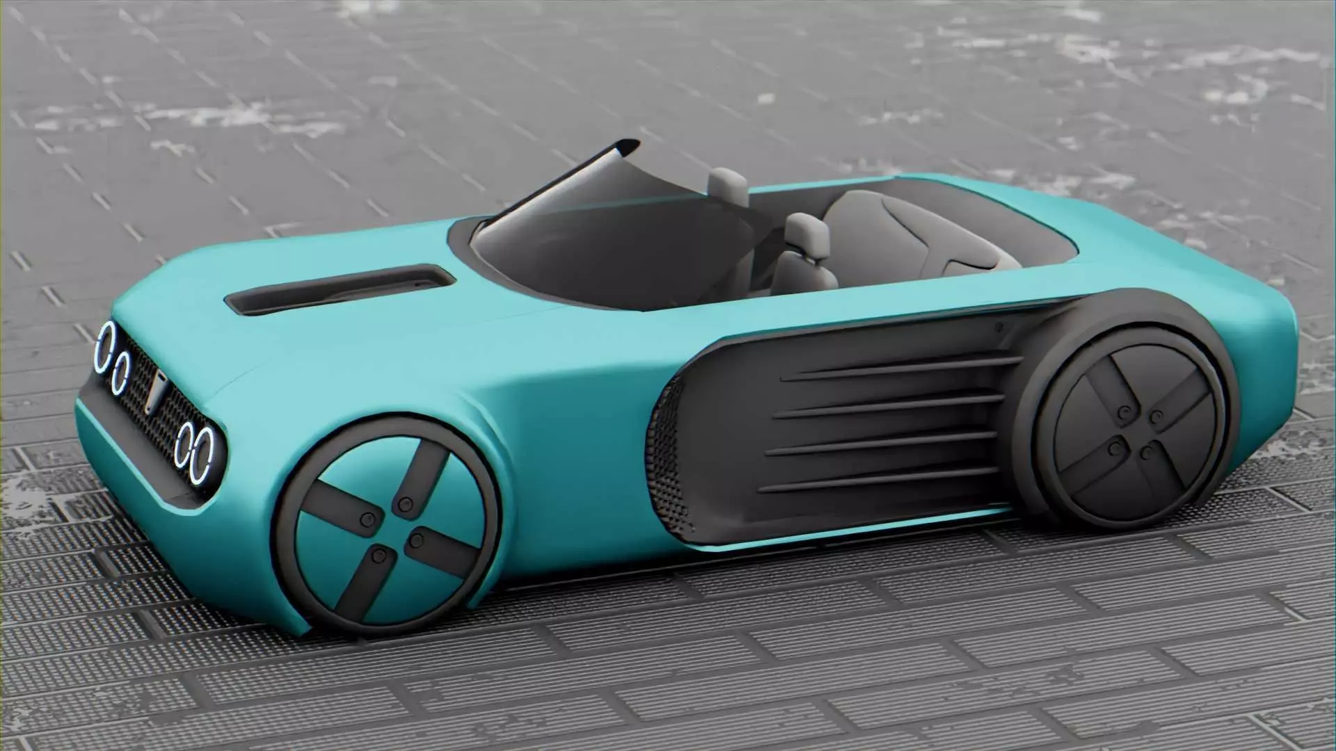 CONCEPT ELECTRIC VEHICLE INDIA SUMMER RIGGED 3D model