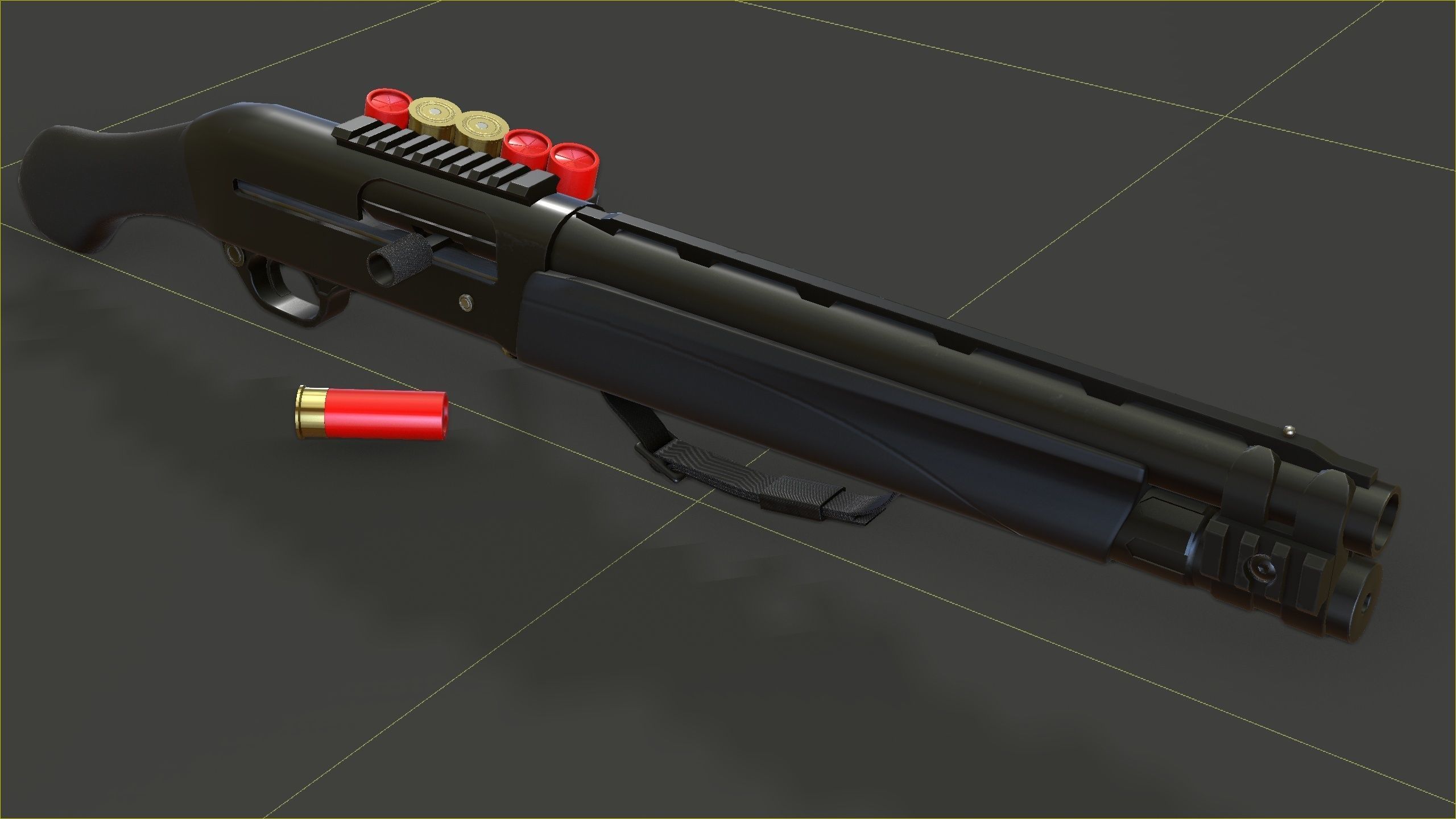 TAC-13 Shotgun Low-poly 3D model_17