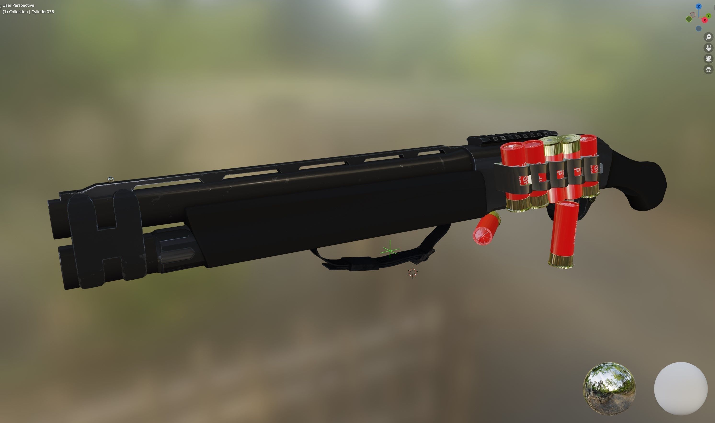 TAC-13 Shotgun Low-poly 3D model_9