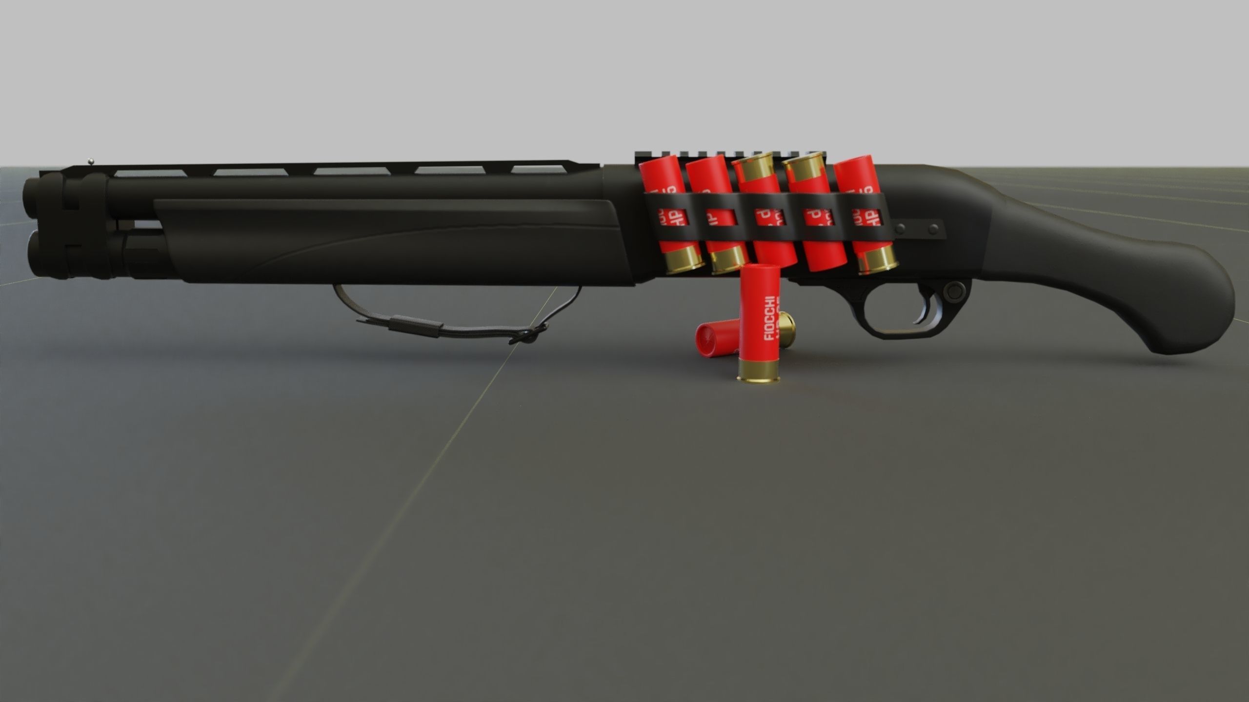 TAC-13 Shotgun Low-poly 3D model_7