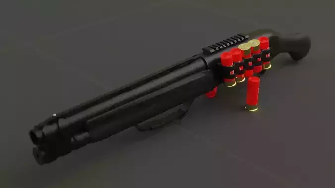TAC-13 Shotgun Low-poly 3D model