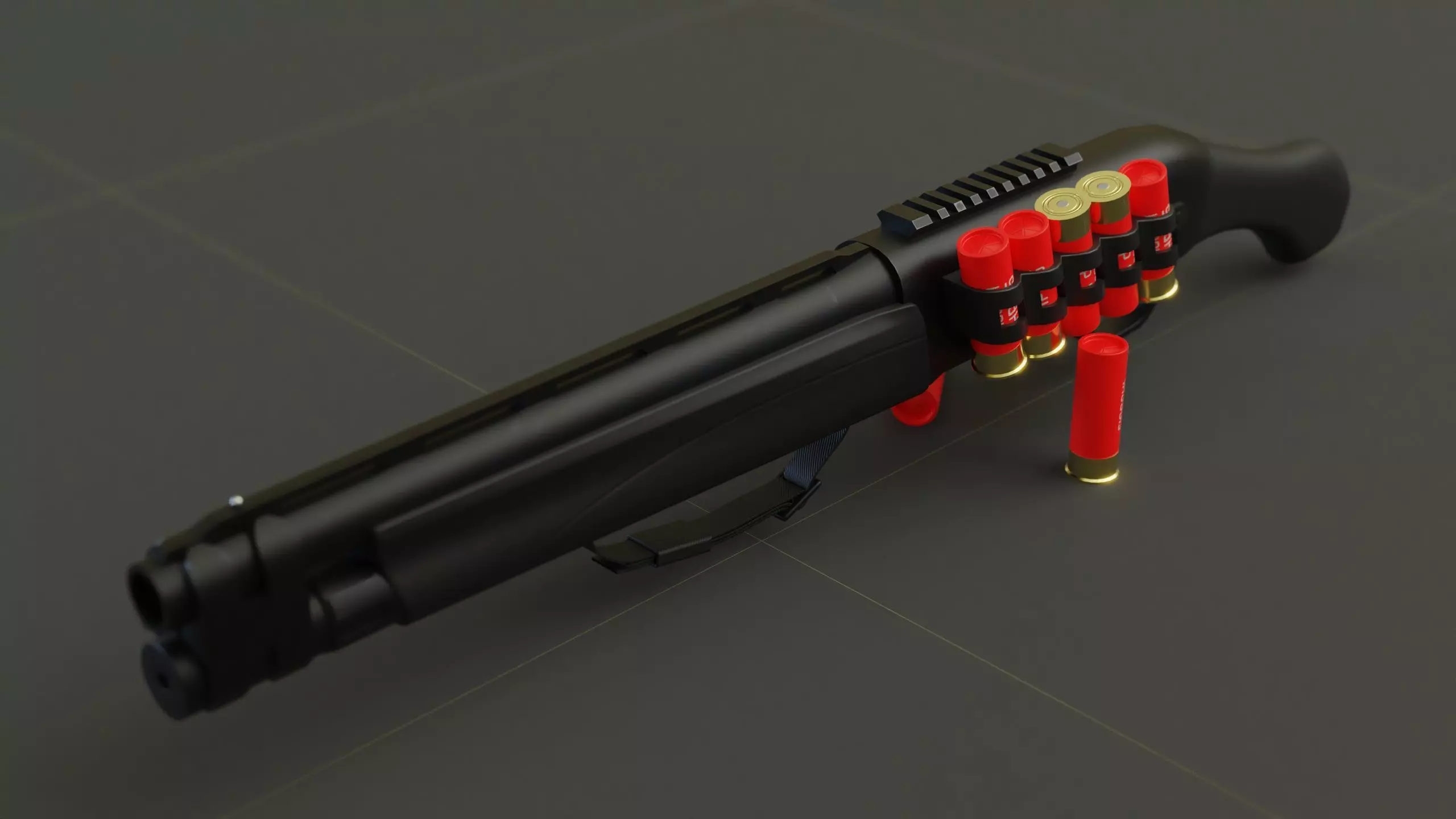 TAC-13 Shotgun Low-poly 3D model_0
