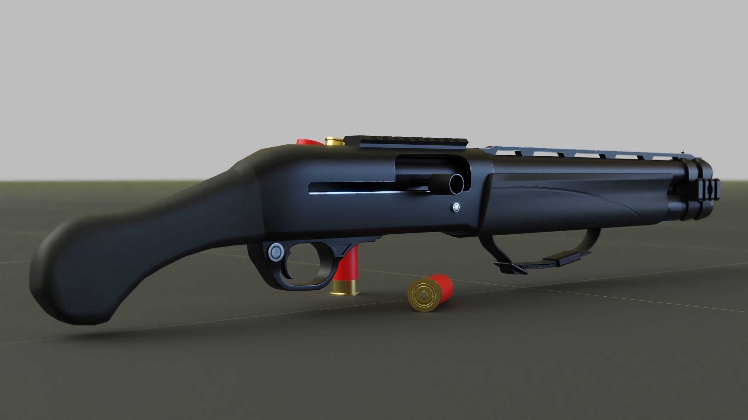 TAC-13 Shotgun Low-poly 3D model_2