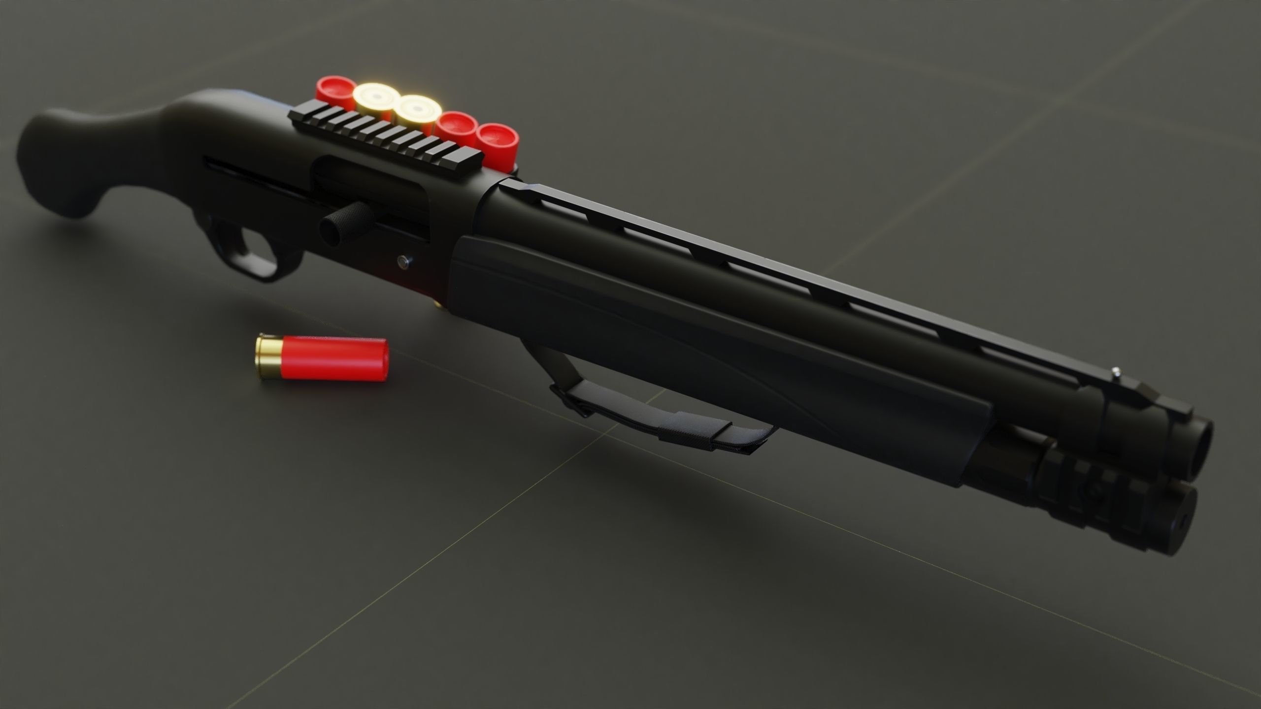 TAC-13 Shotgun Low-poly 3D model_3