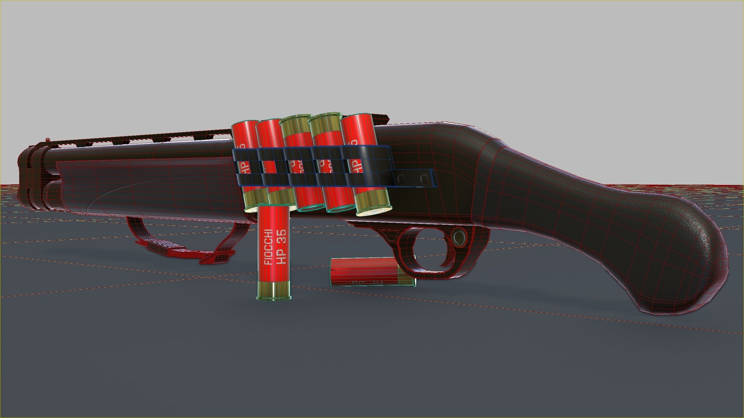 TAC-13 Shotgun Low-poly 3D model_12