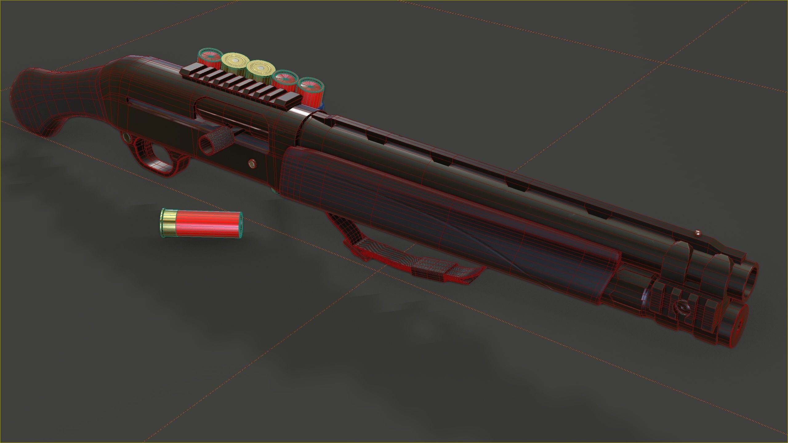 TAC-13 Shotgun Low-poly 3D model_16