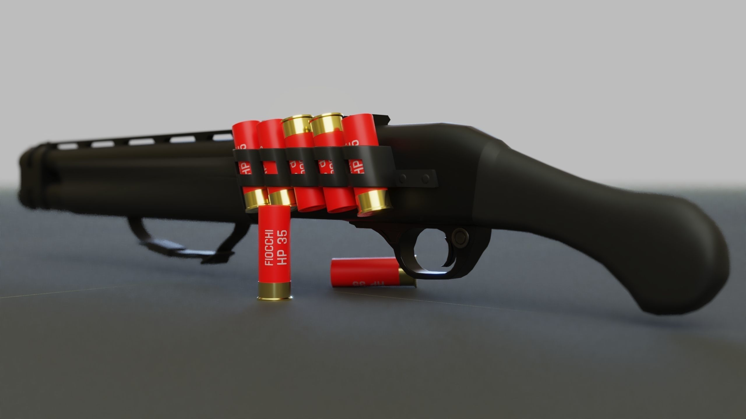 TAC-13 Shotgun Low-poly 3D model_1