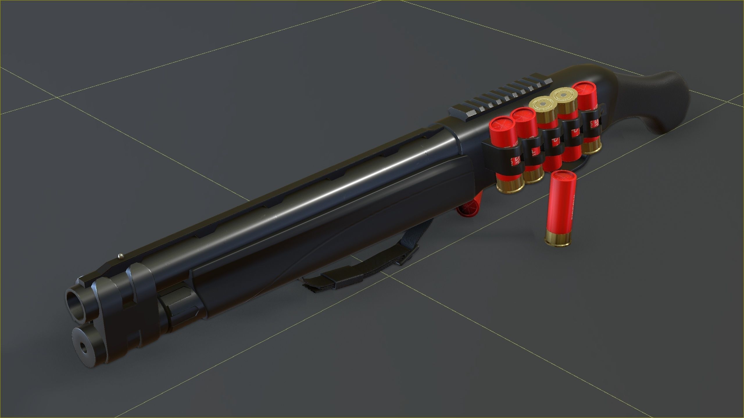 TAC-13 Shotgun Low-poly 3D model_11