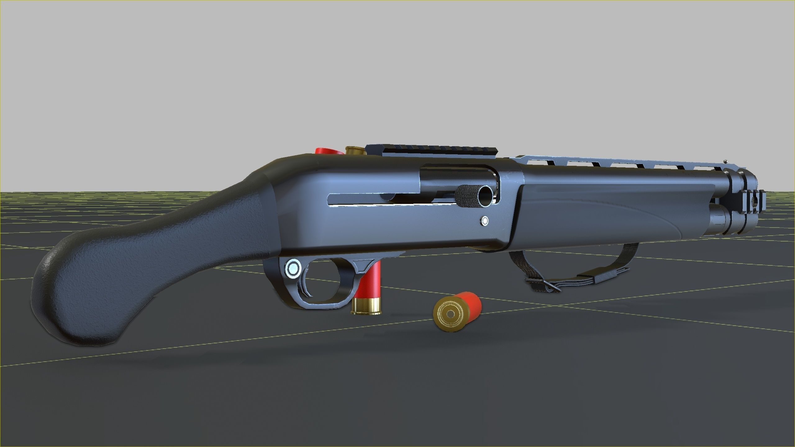 TAC-13 Shotgun Low-poly 3D model_15