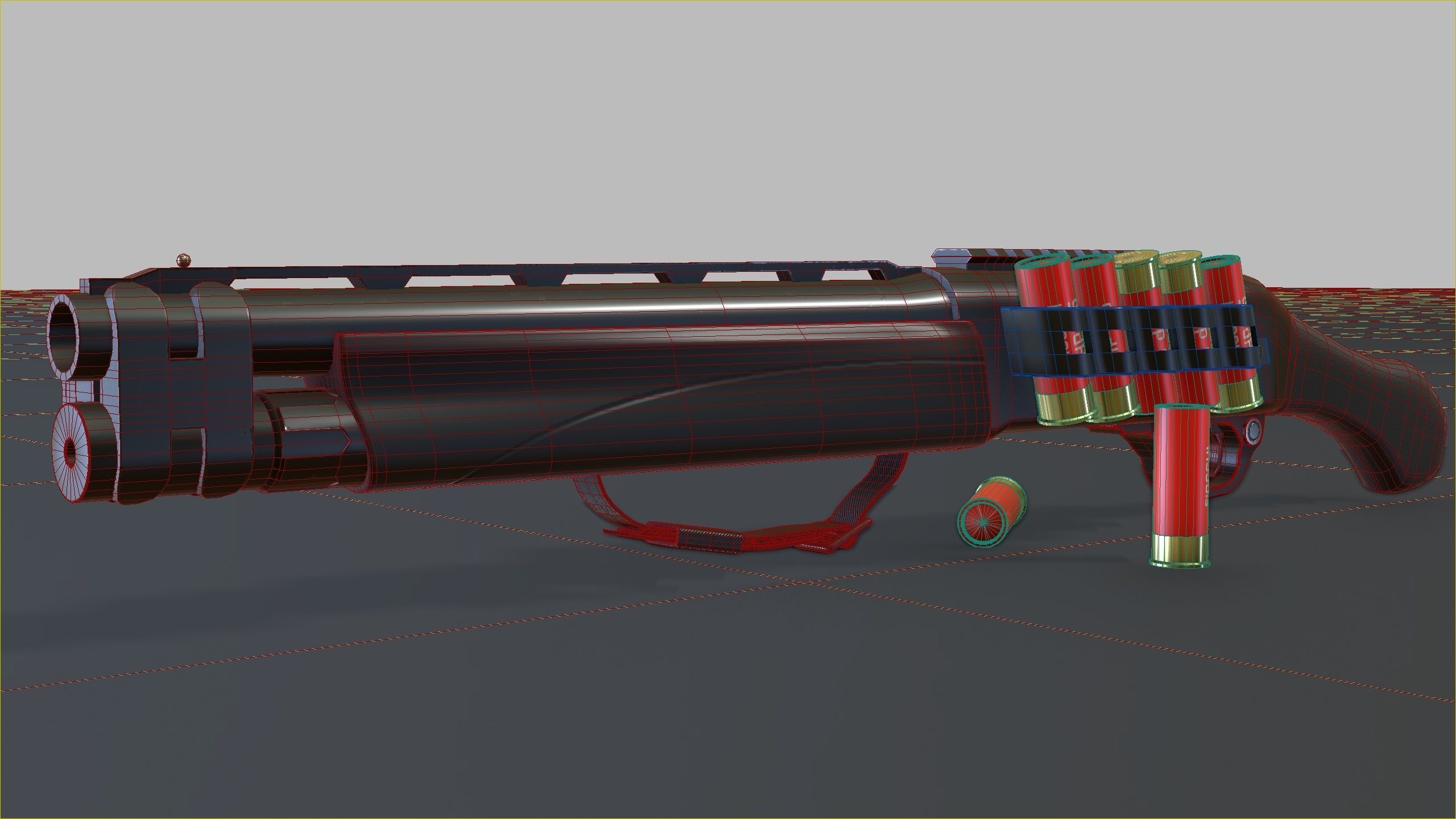 TAC-13 Shotgun Low-poly 3D model_20