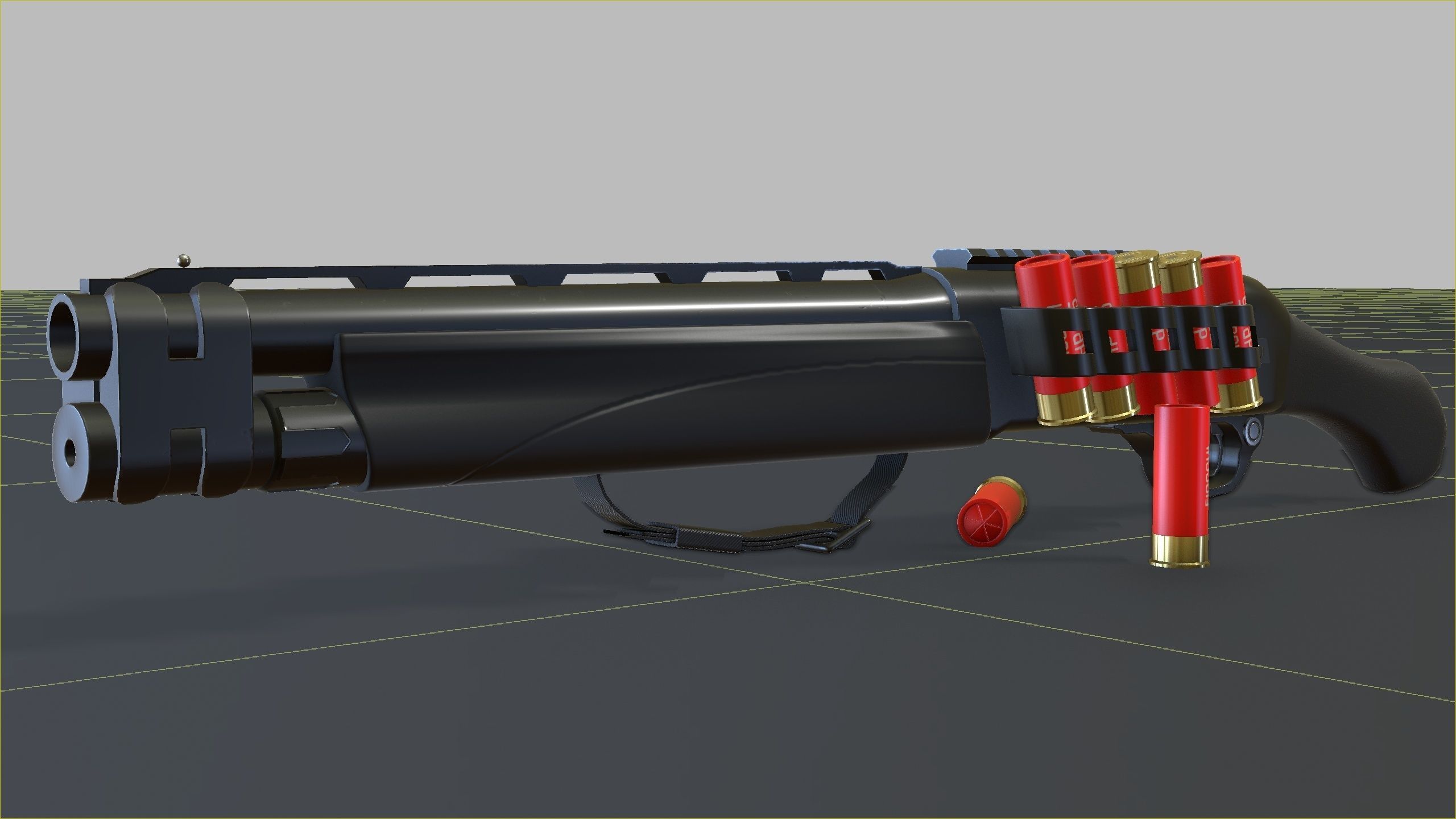TAC-13 Shotgun Low-poly 3D model_21
