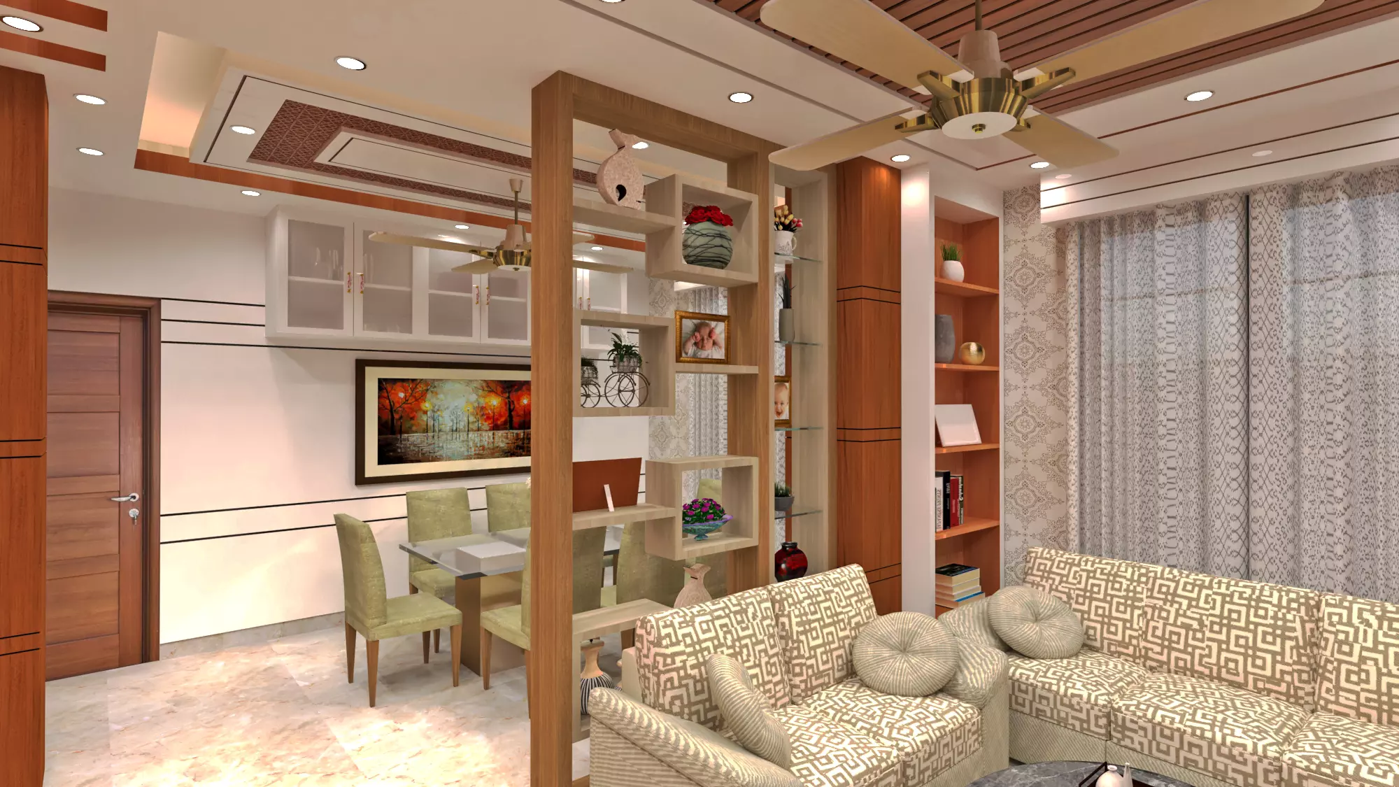 Living And Dining Room Design High Quality Interior 3D model