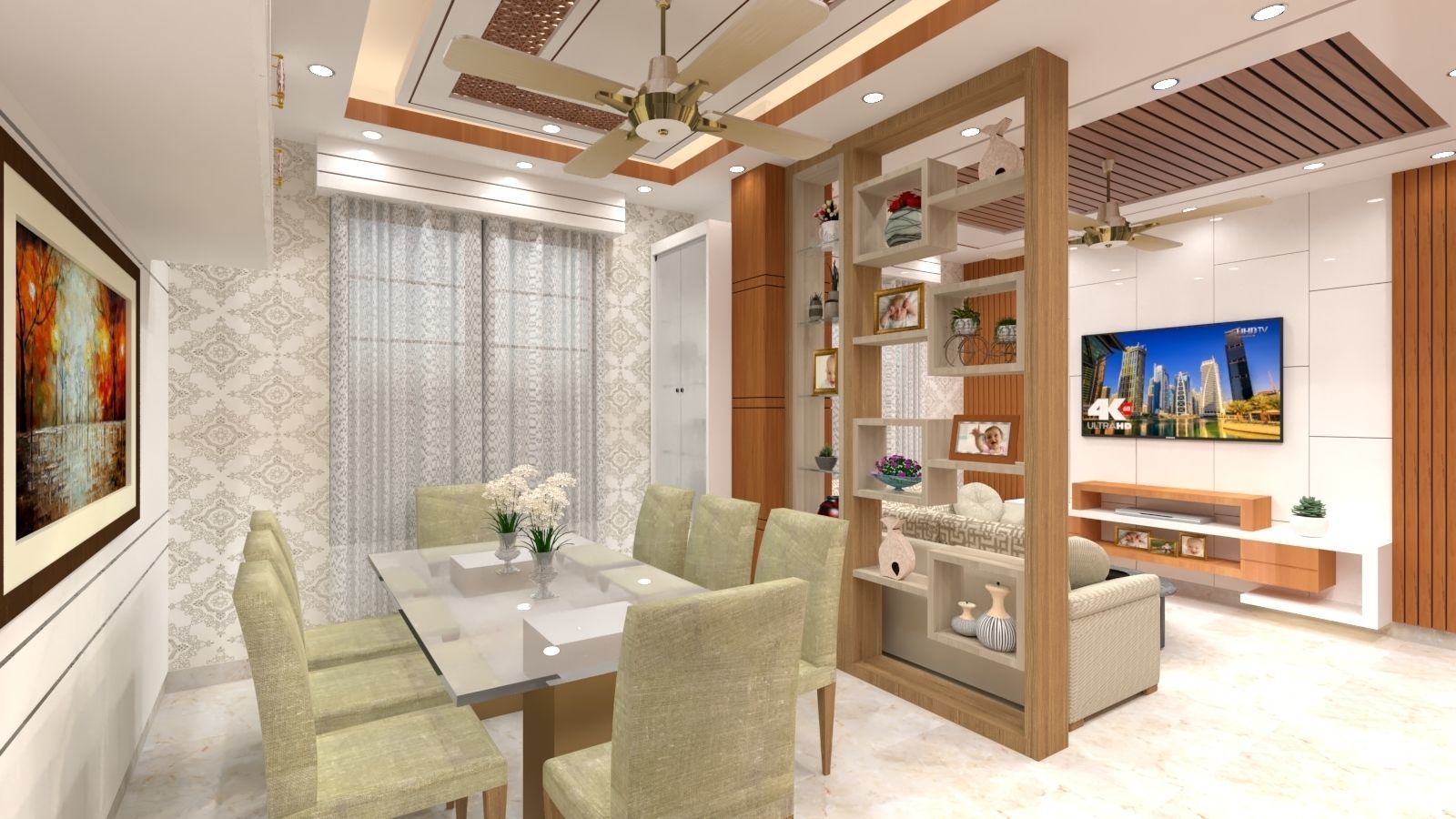 Living And Dining Room Design High Quality Interior 3D model | CGTrader