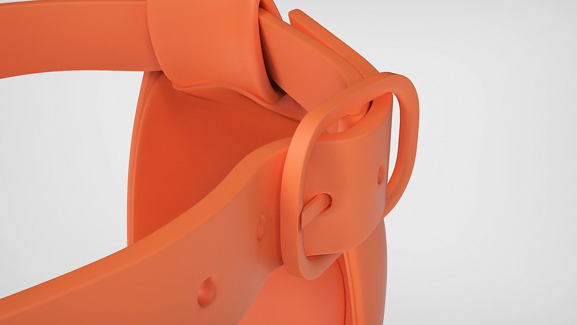 Beautiful Peep Toe Platform High Heels Shoes with Ankle Strap 3D model_54