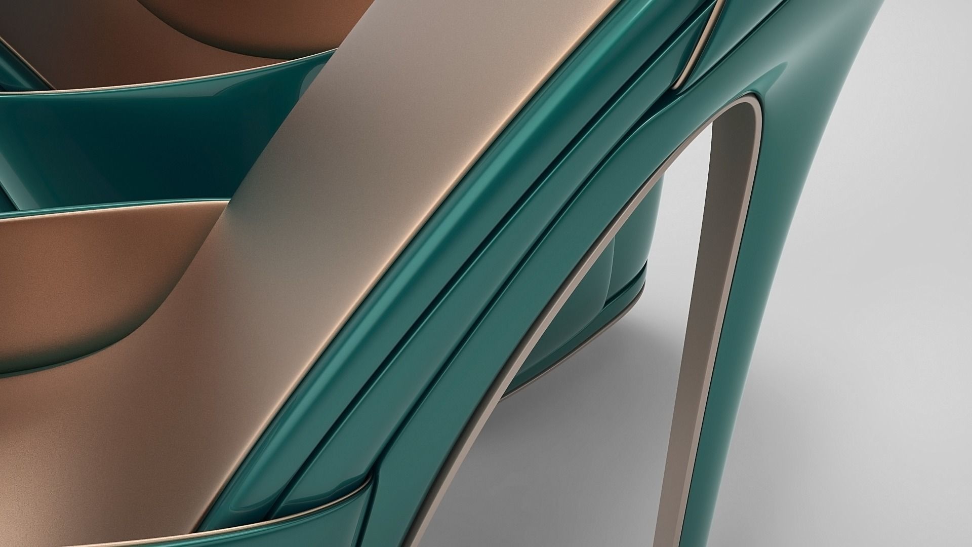 Beautiful Peep Toe Platform High Heels Shoes with Ankle Strap 3D model_35