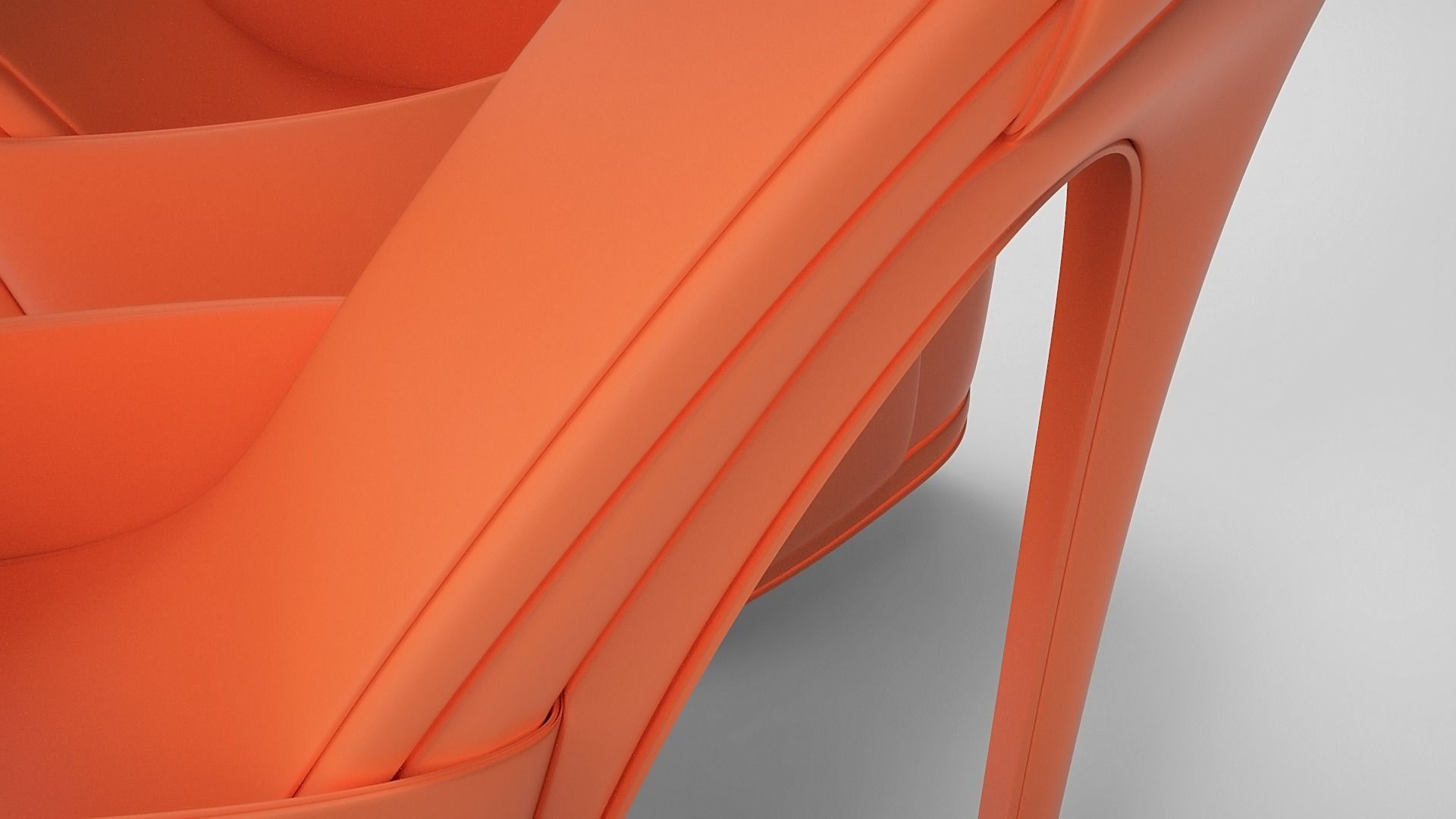 Beautiful Peep Toe Platform High Heels Shoes with Ankle Strap 3D model_53