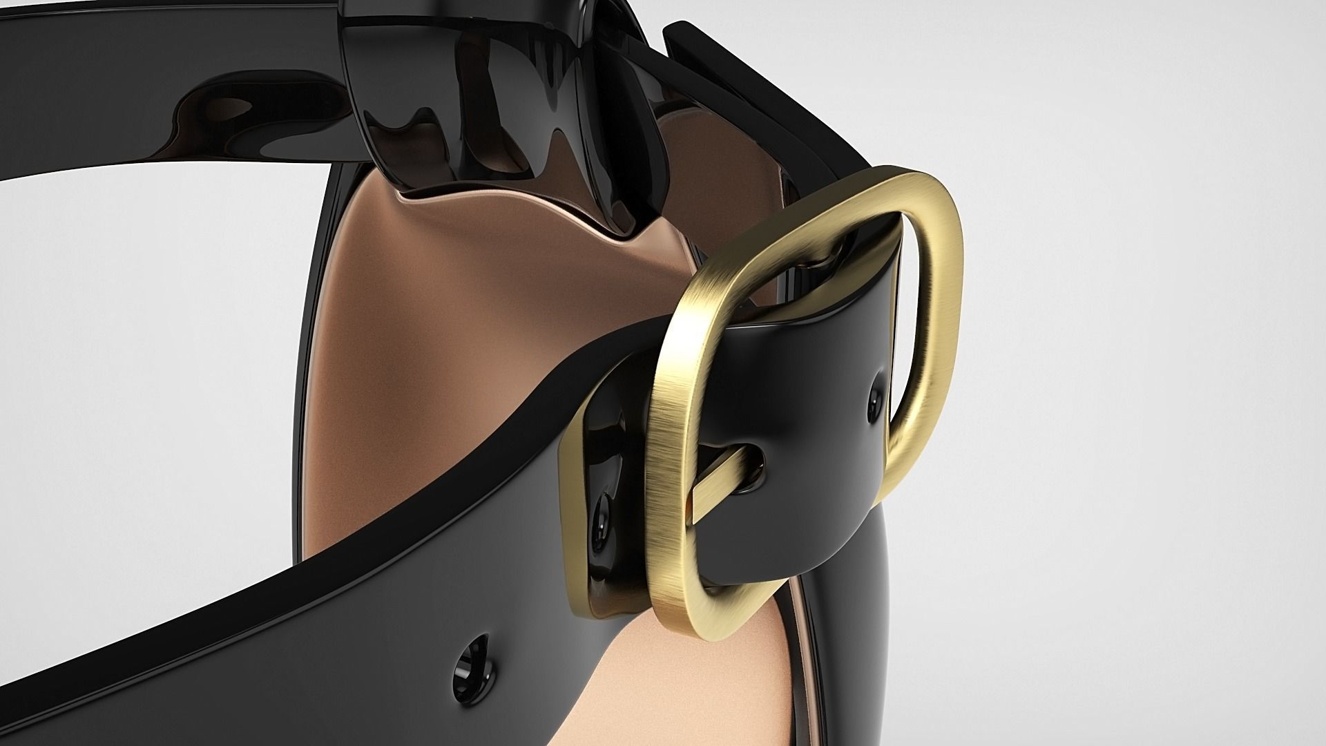 Beautiful Peep Toe Platform High Heels Shoes with Ankle Strap 3D model_27