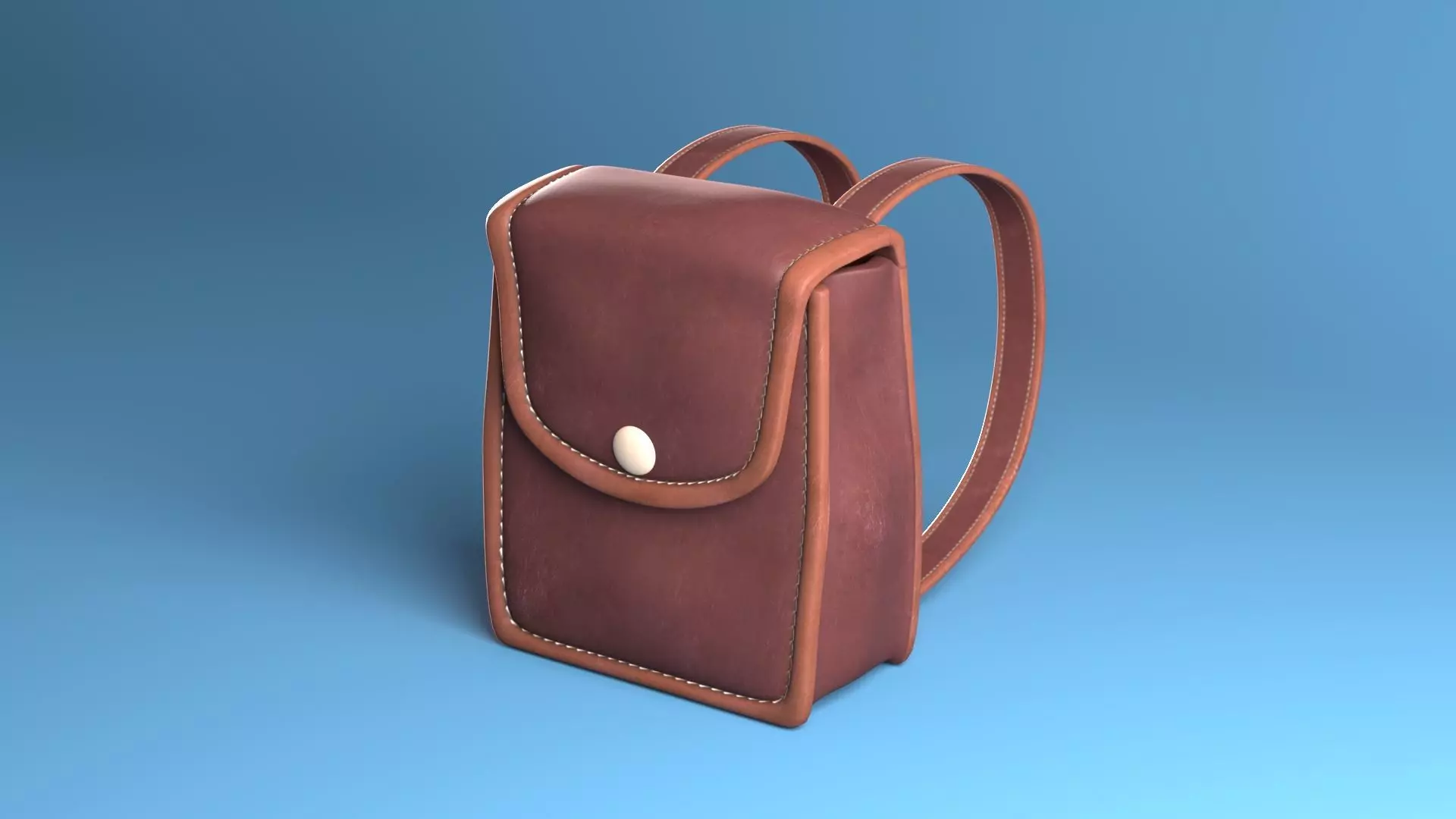 Cartoon backpack child character Shoulders bag luggage rig 3D model