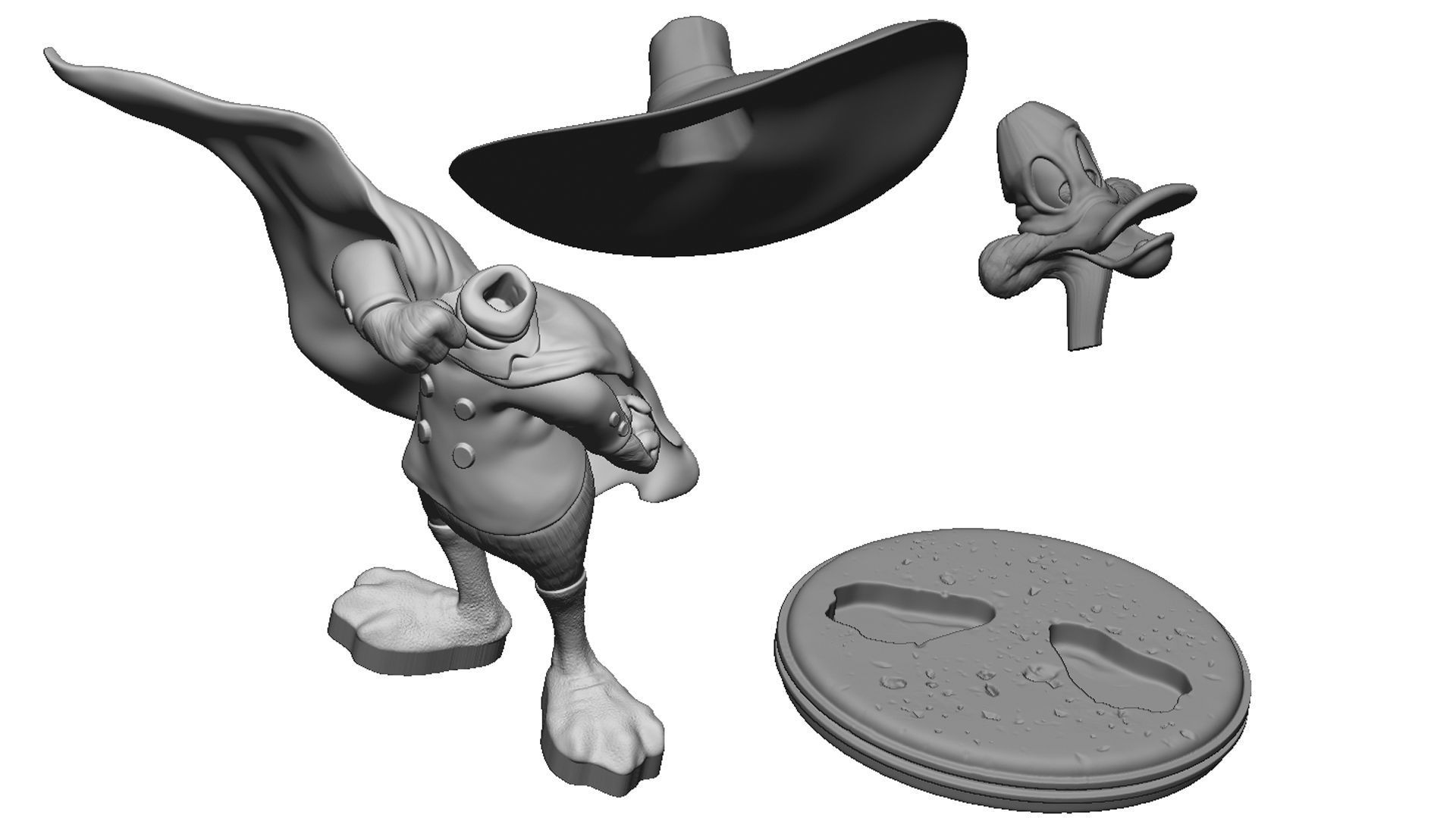 DARKWING DUCK FOR 3D PRINT STL 3D print model_4