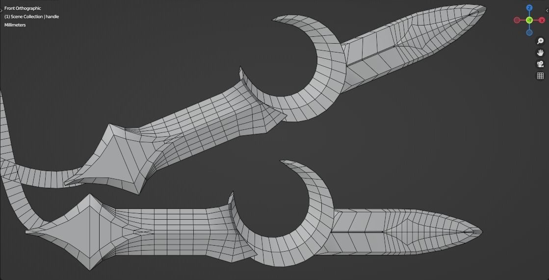 Moon Blade Free low-poly 3D model_7