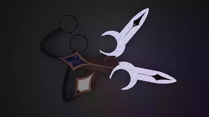Moon Blade Free low-poly 3D model