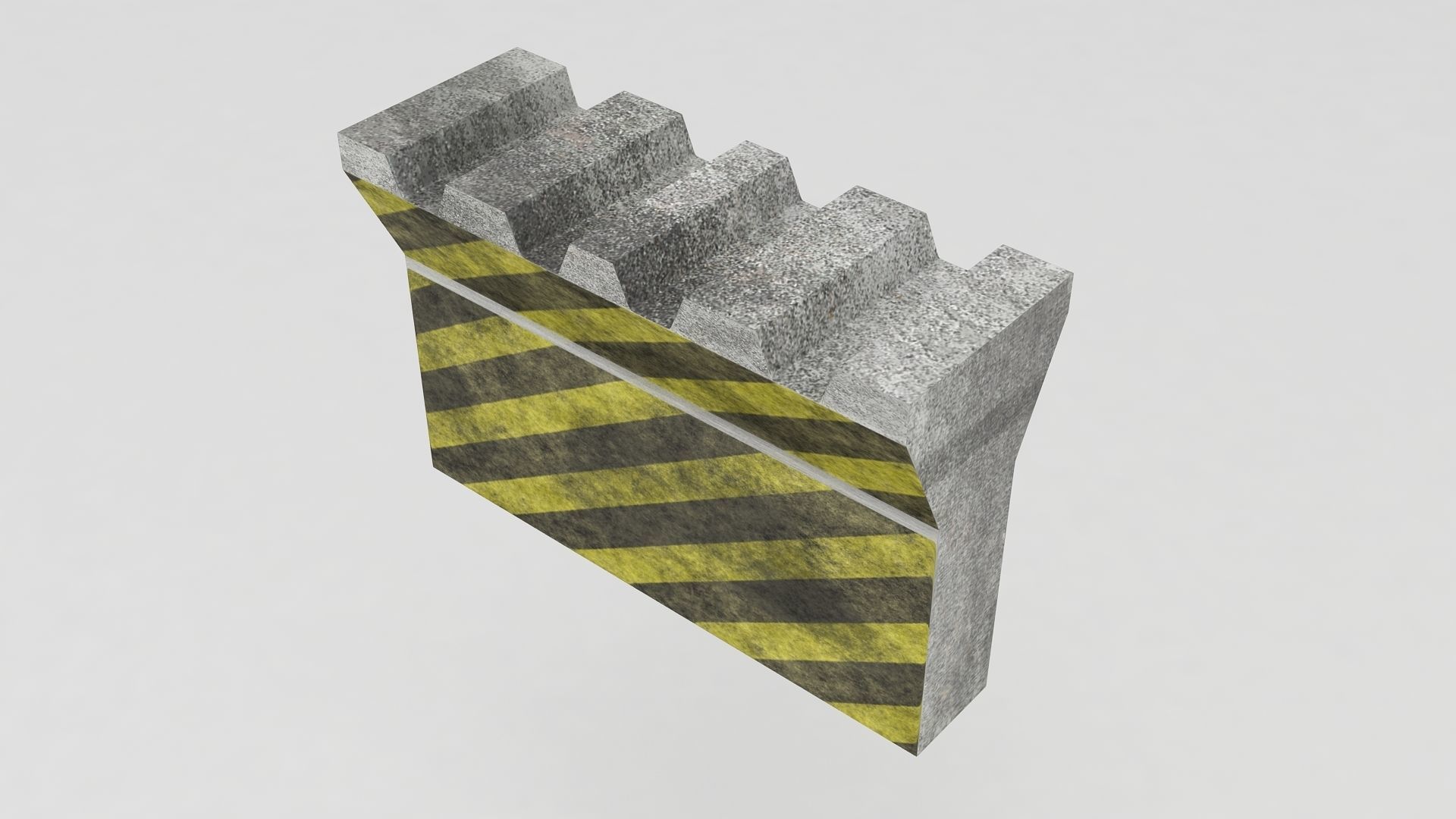 Concrete Barrier 3D model_5