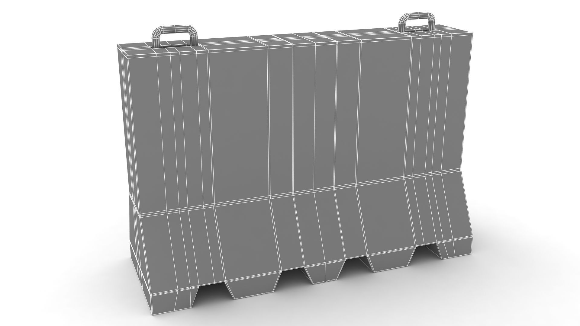 Concrete Barrier 3D model_7