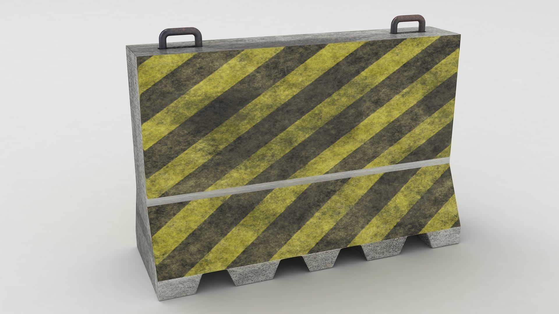 Concrete Barrier 3D model_6
