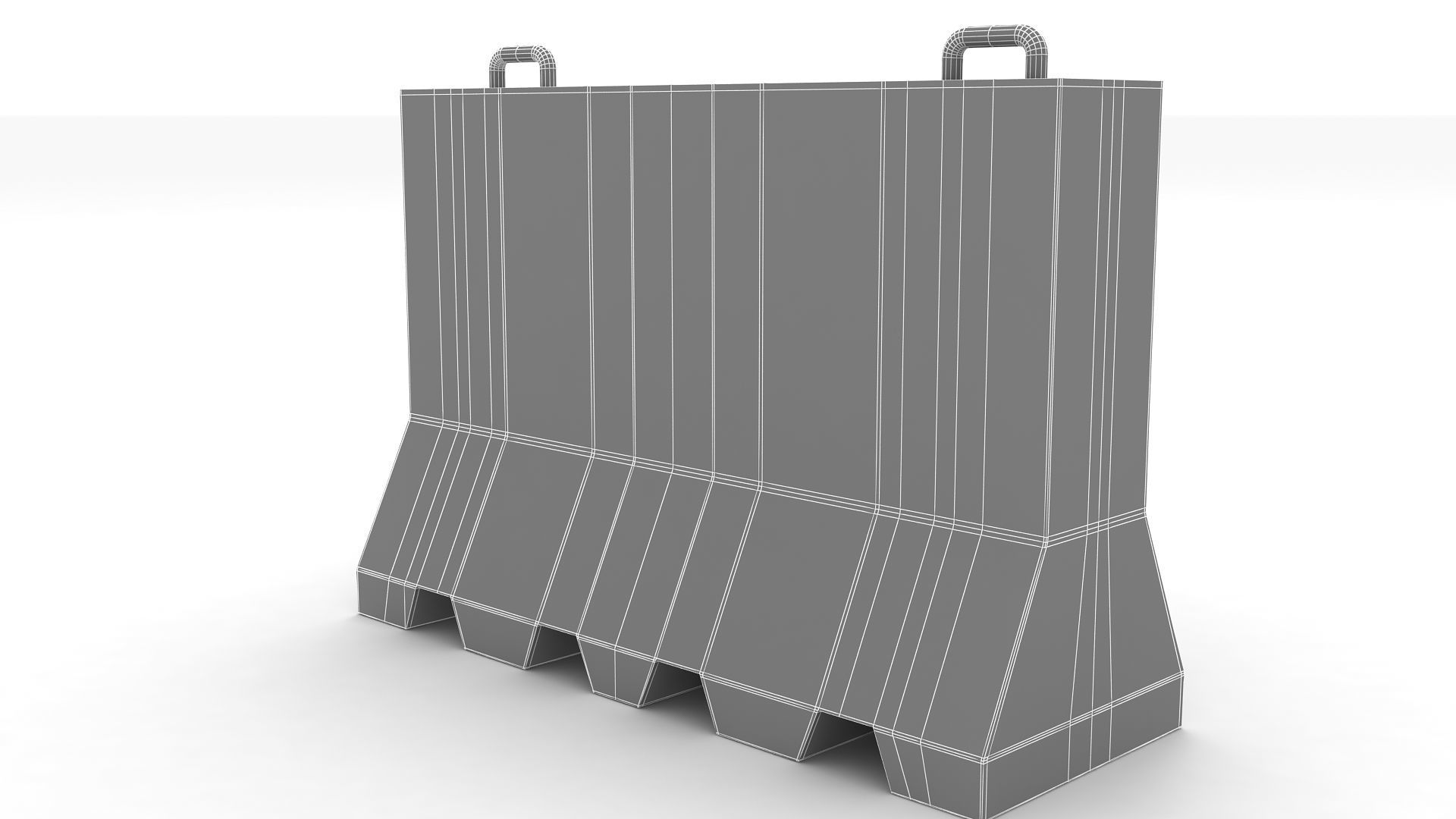 Concrete Barrier 3D model_8