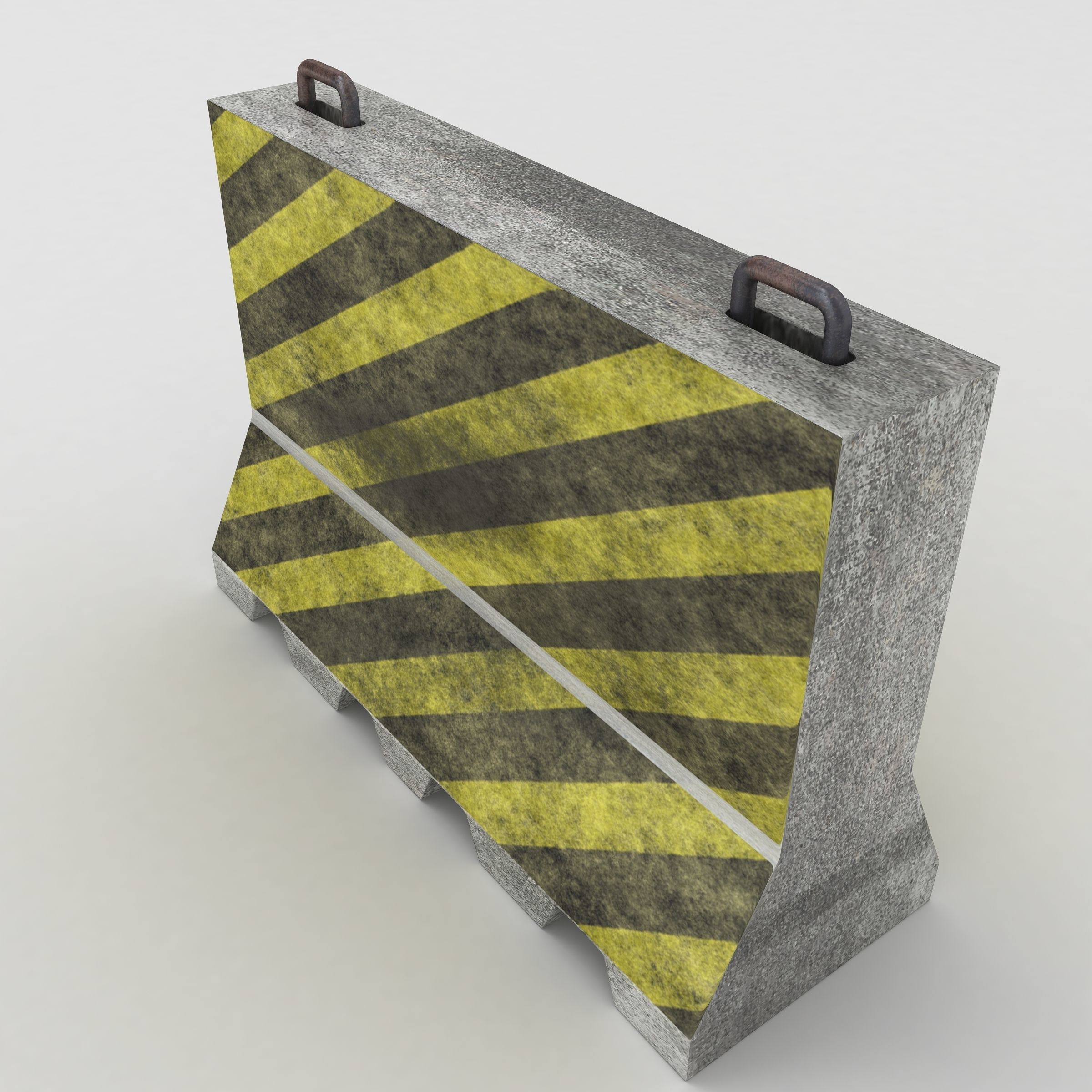 Concrete Barrier 3D model_1