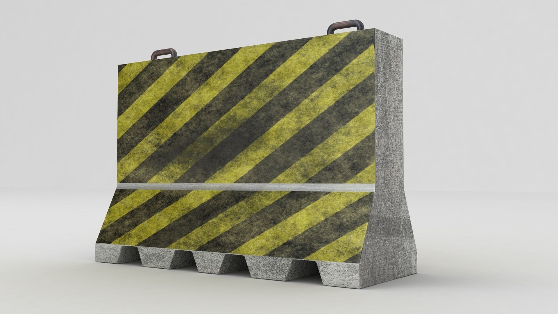 Concrete Barrier 3D model_2