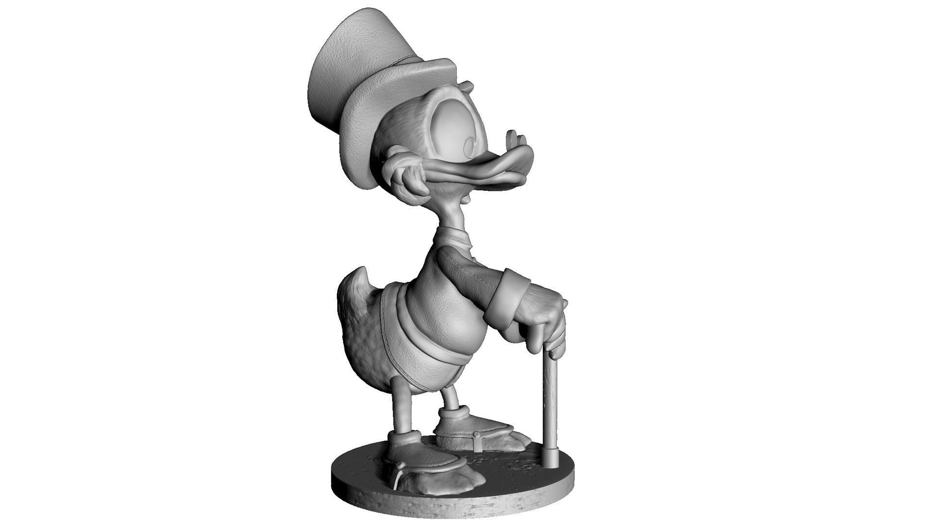 SCROOGE McDuck for 3D printing 2 OPTIONS 3D print model_19