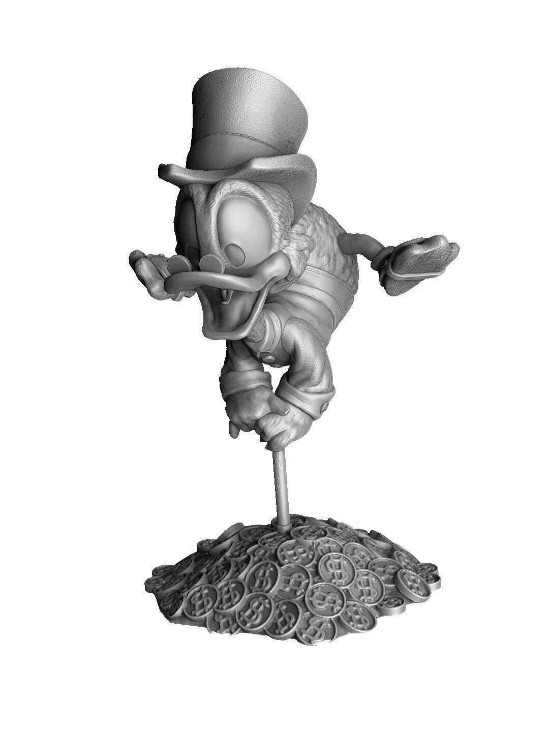 SCROOGE McDuck for 3D printing 2 OPTIONS 3D print model_5