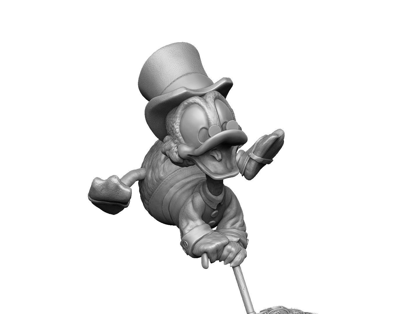 SCROOGE McDuck for 3D printing 2 OPTIONS 3D print model_51