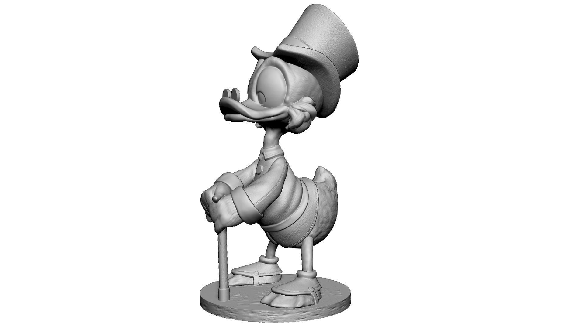 SCROOGE McDuck for 3D printing 2 OPTIONS 3D print model_8