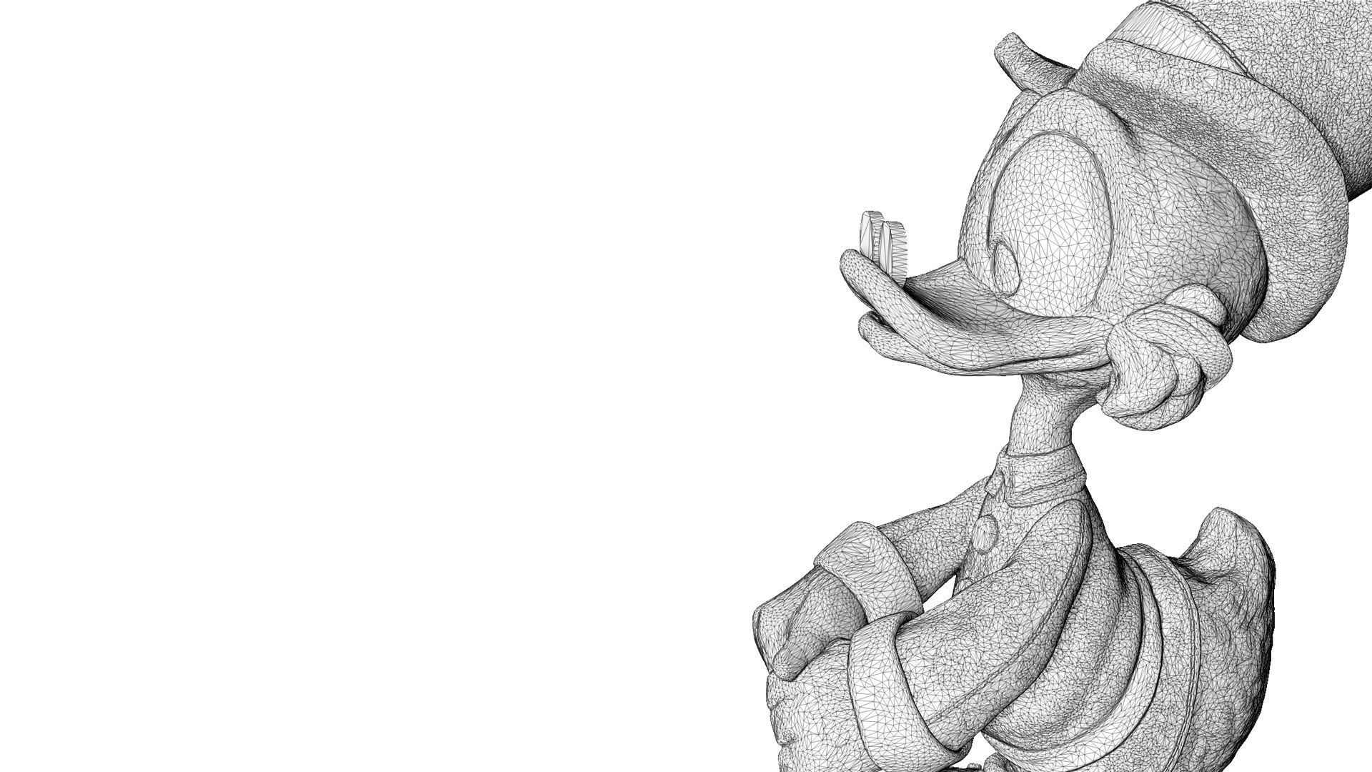 SCROOGE McDuck for 3D printing 2 OPTIONS 3D print model_27