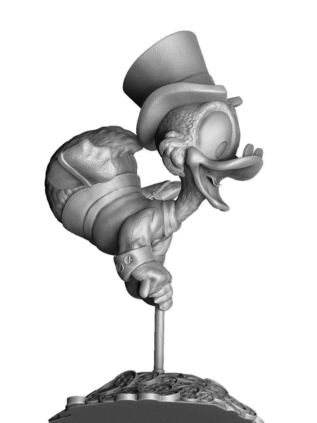 SCROOGE McDuck for 3D printing 2 OPTIONS 3D print model_53