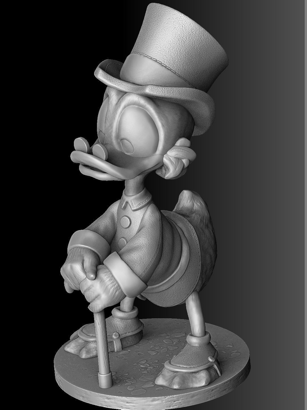 SCROOGE McDuck for 3D printing 2 OPTIONS 3D print model_43