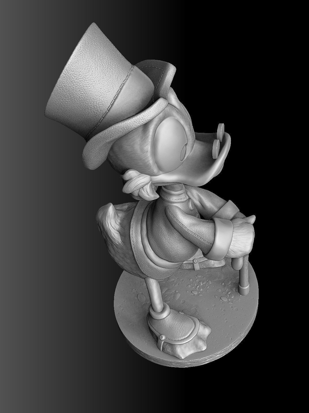 SCROOGE McDuck for 3D printing 2 OPTIONS 3D print model_41