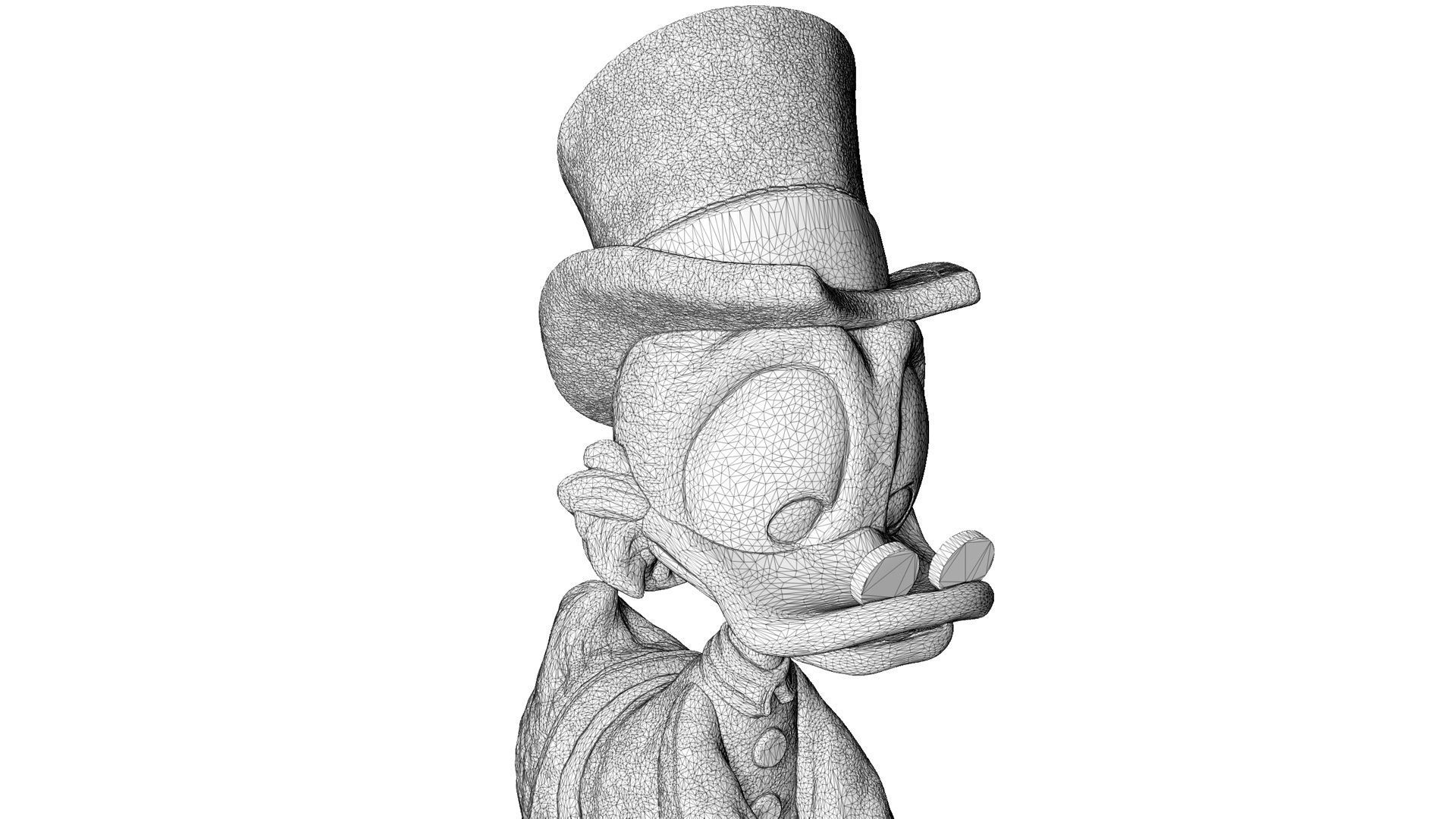 SCROOGE McDuck for 3D printing 2 OPTIONS 3D print model_24