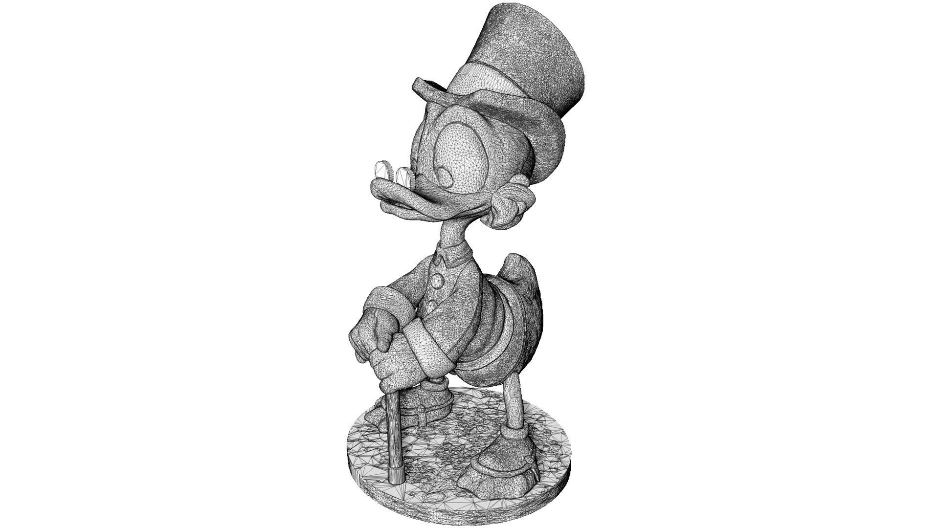 SCROOGE McDuck for 3D printing 2 OPTIONS 3D print model_23