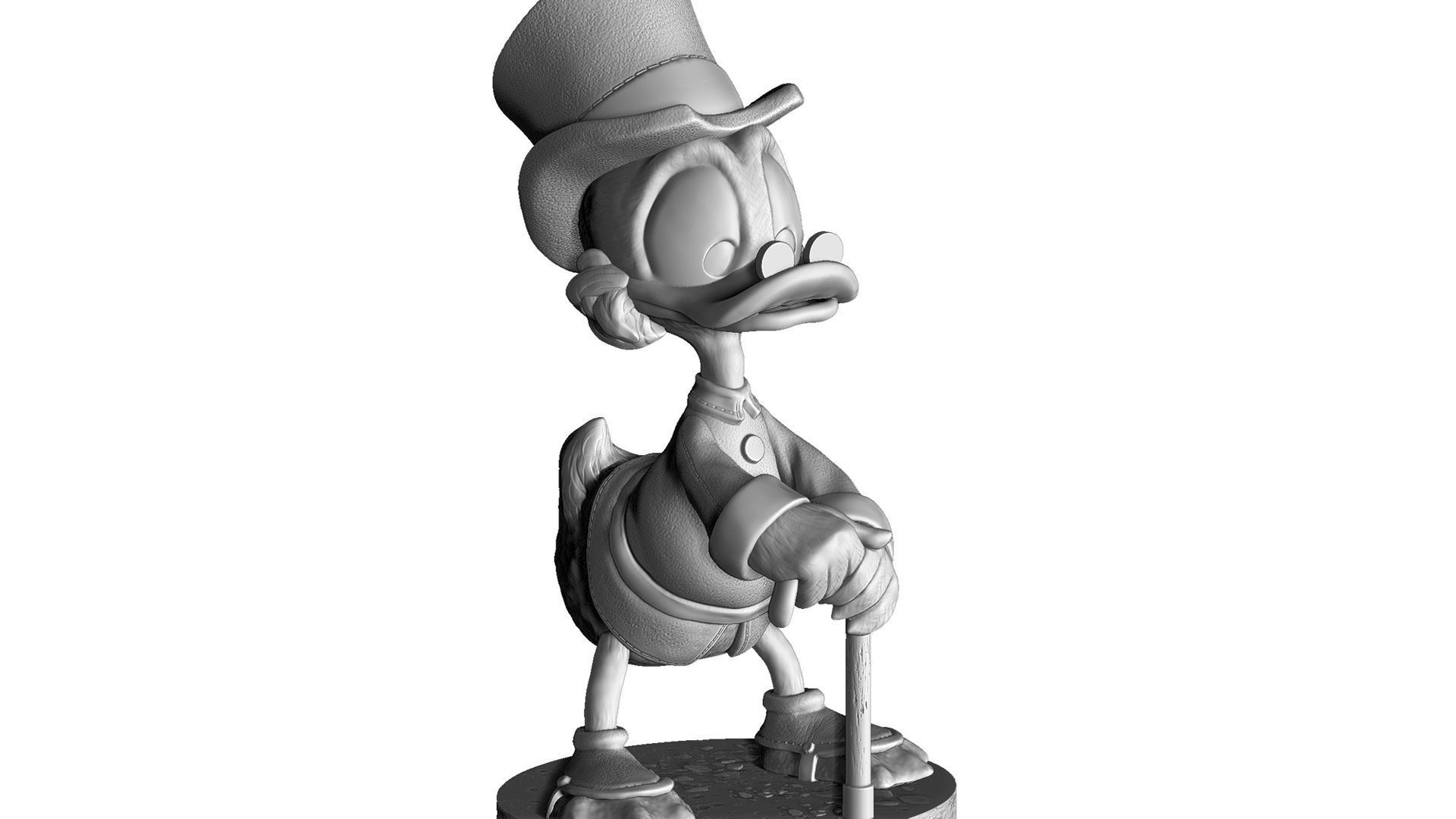SCROOGE McDuck for 3D printing 2 OPTIONS 3D print model_12