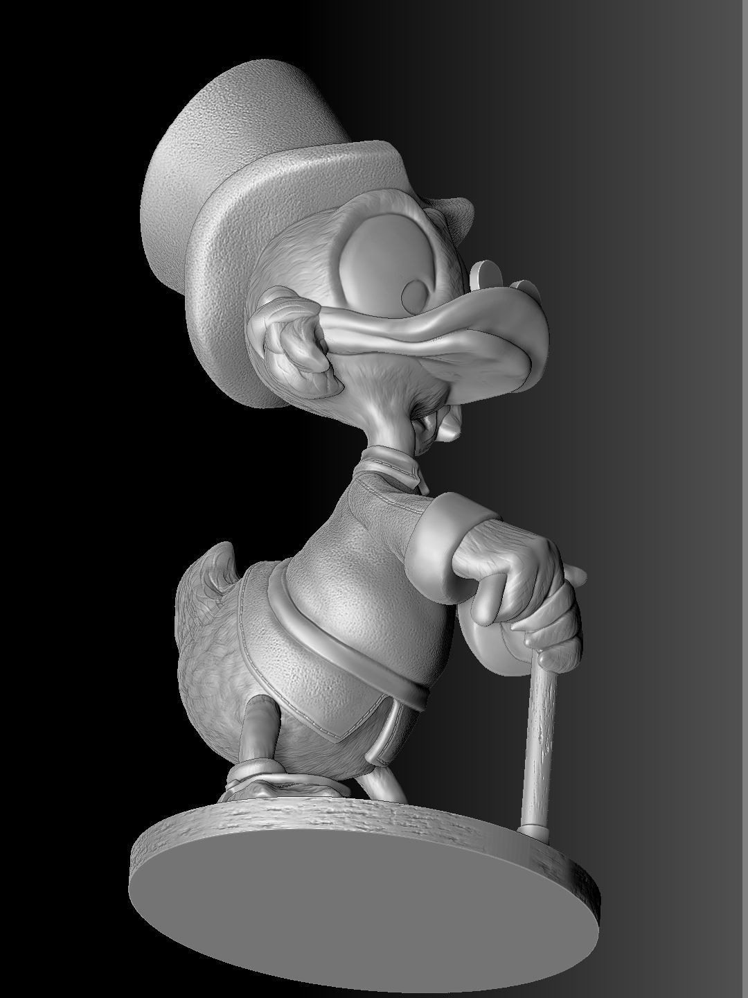SCROOGE McDuck for 3D printing 2 OPTIONS 3D print model_40