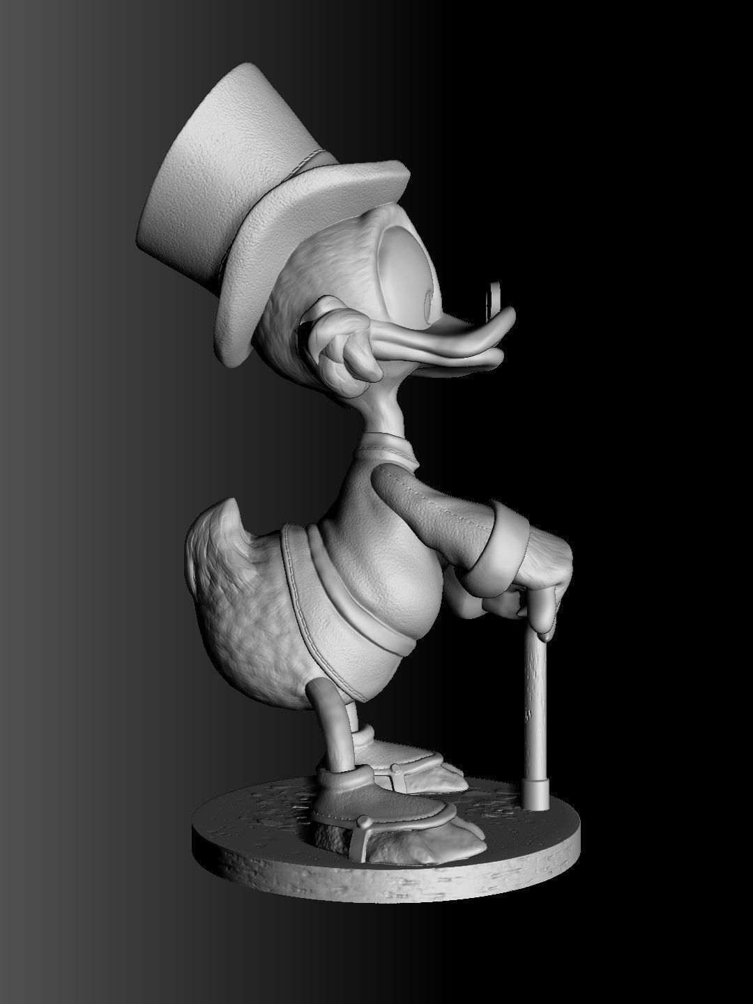SCROOGE McDuck for 3D printing 2 OPTIONS 3D print model_32