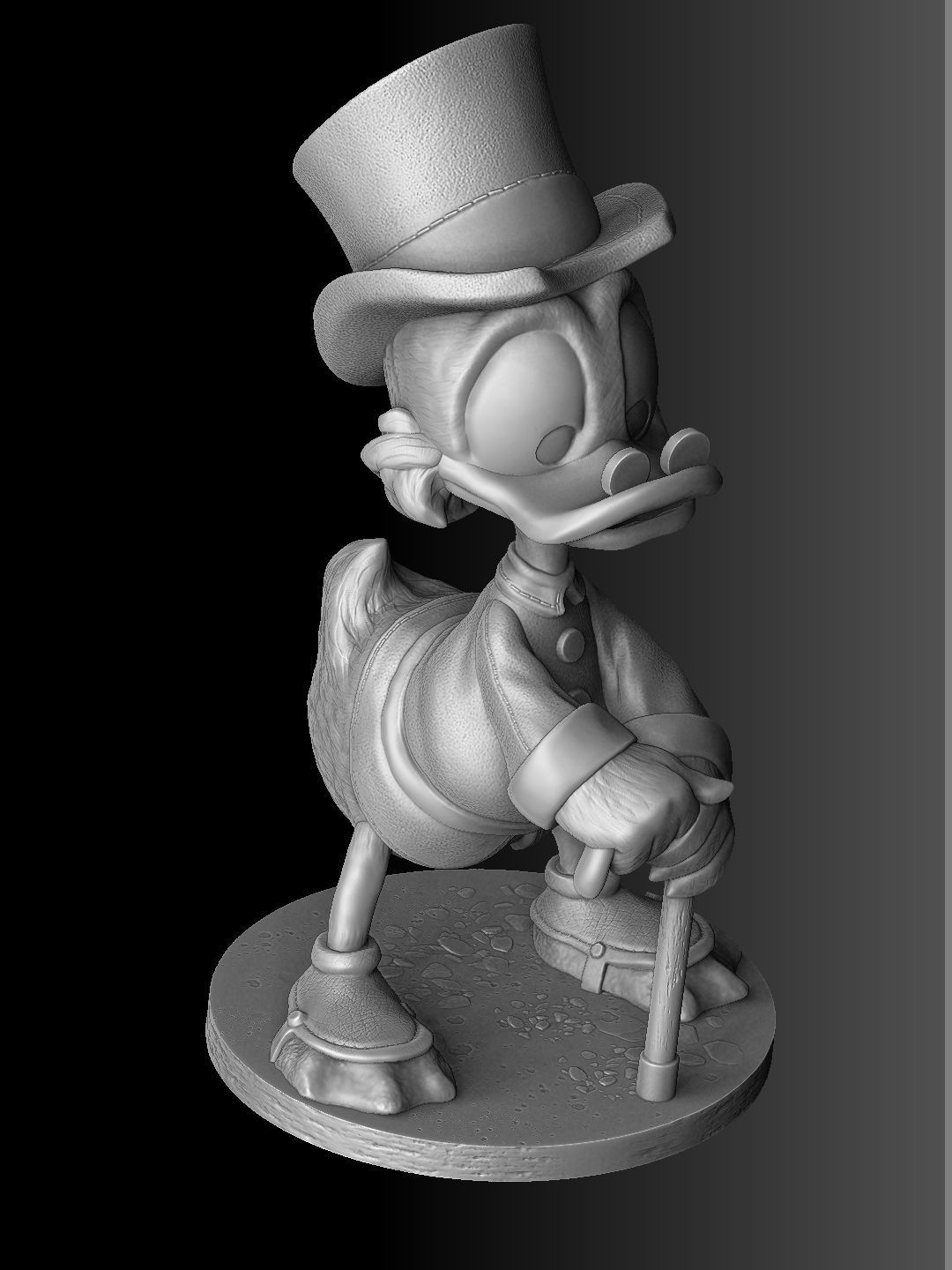 SCROOGE McDuck for 3D printing 2 OPTIONS 3D print model_39