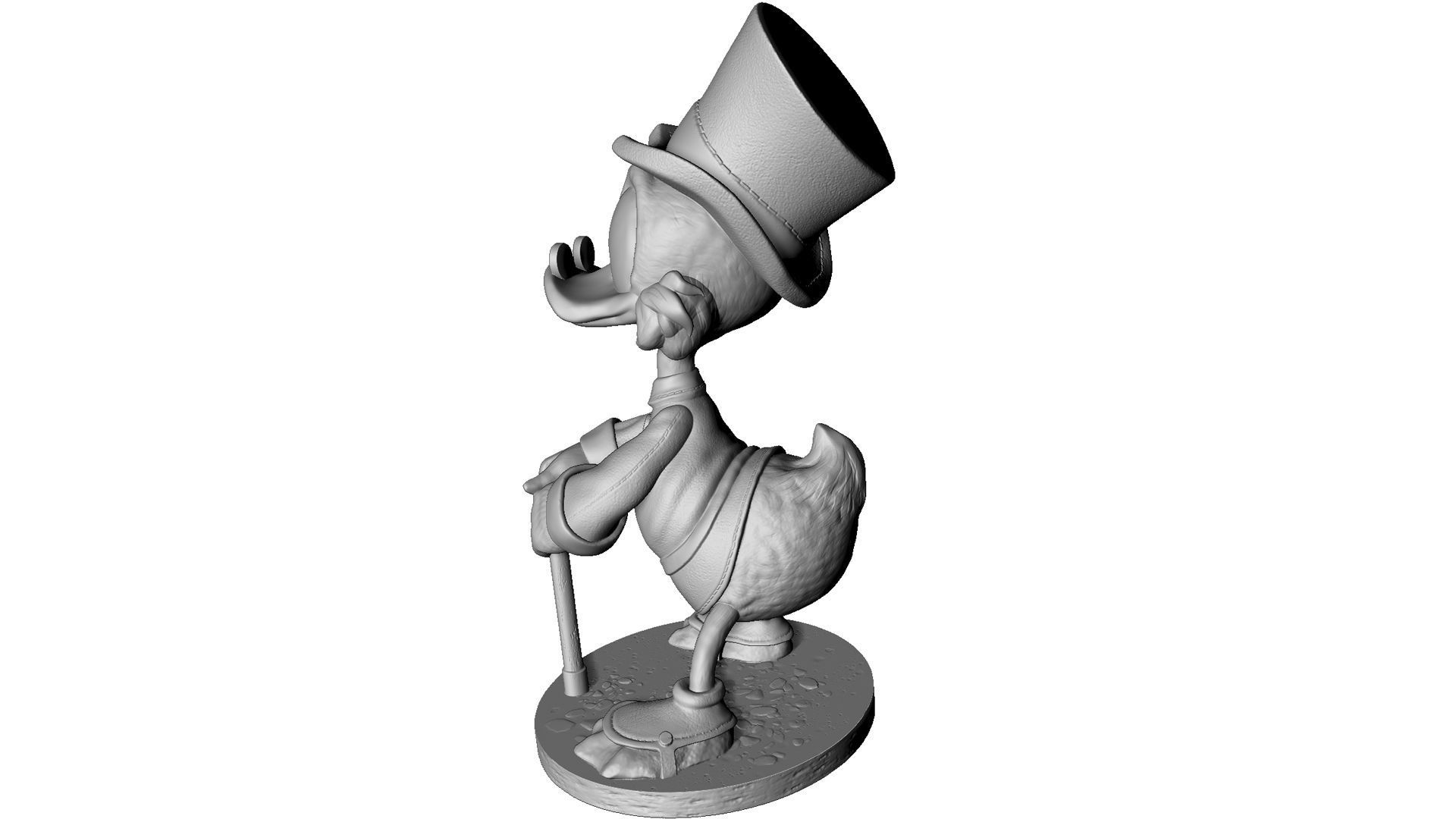 SCROOGE McDuck for 3D printing 2 OPTIONS 3D print model_15