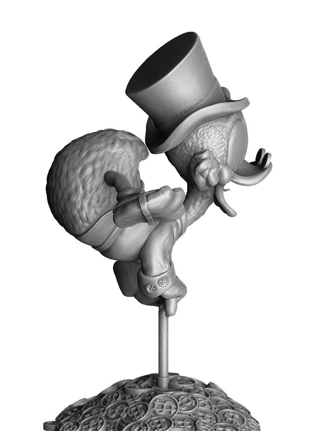 SCROOGE McDuck for 3D printing 2 OPTIONS 3D print model_54