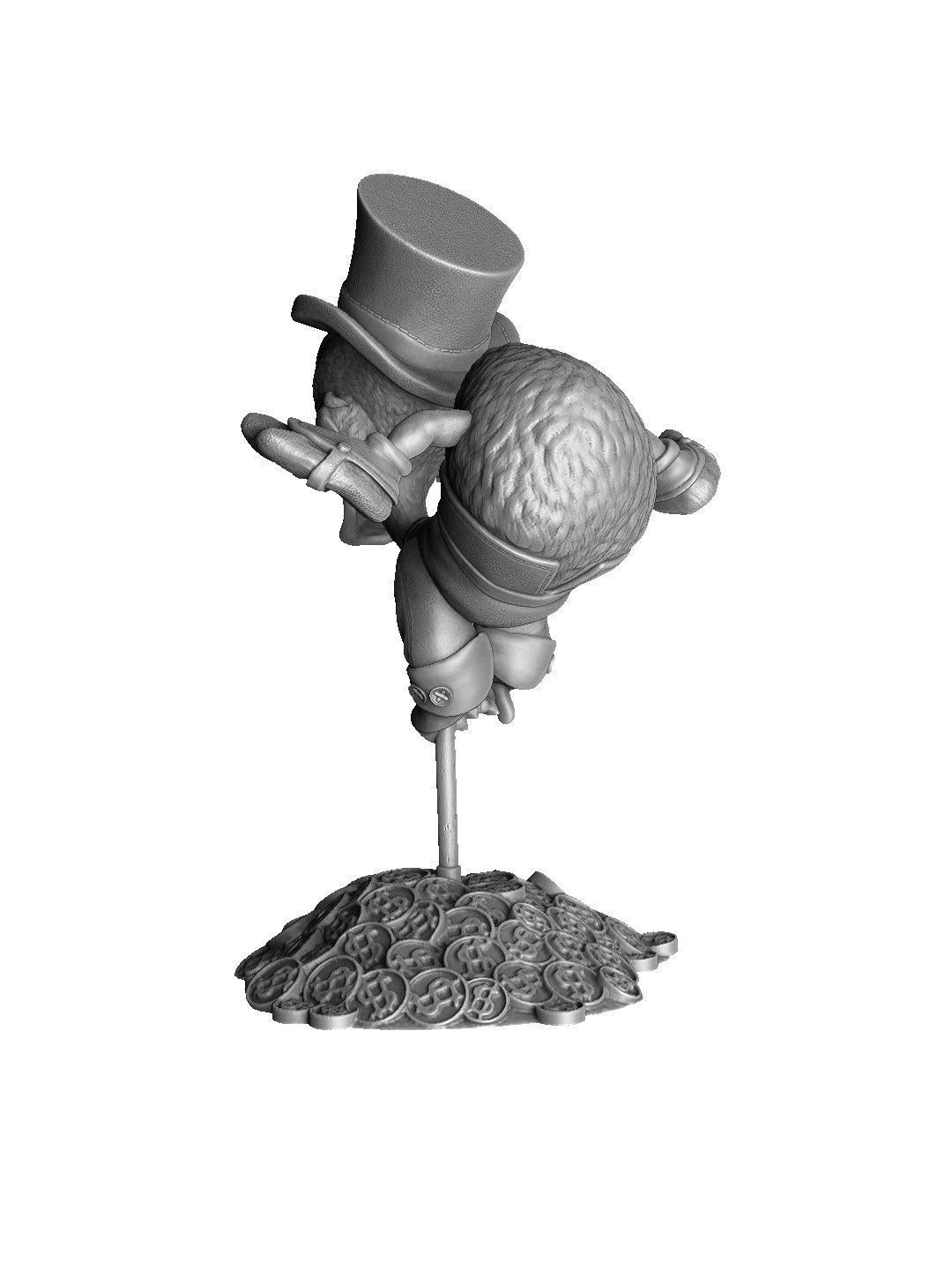 SCROOGE McDuck for 3D printing 2 OPTIONS 3D print model_47