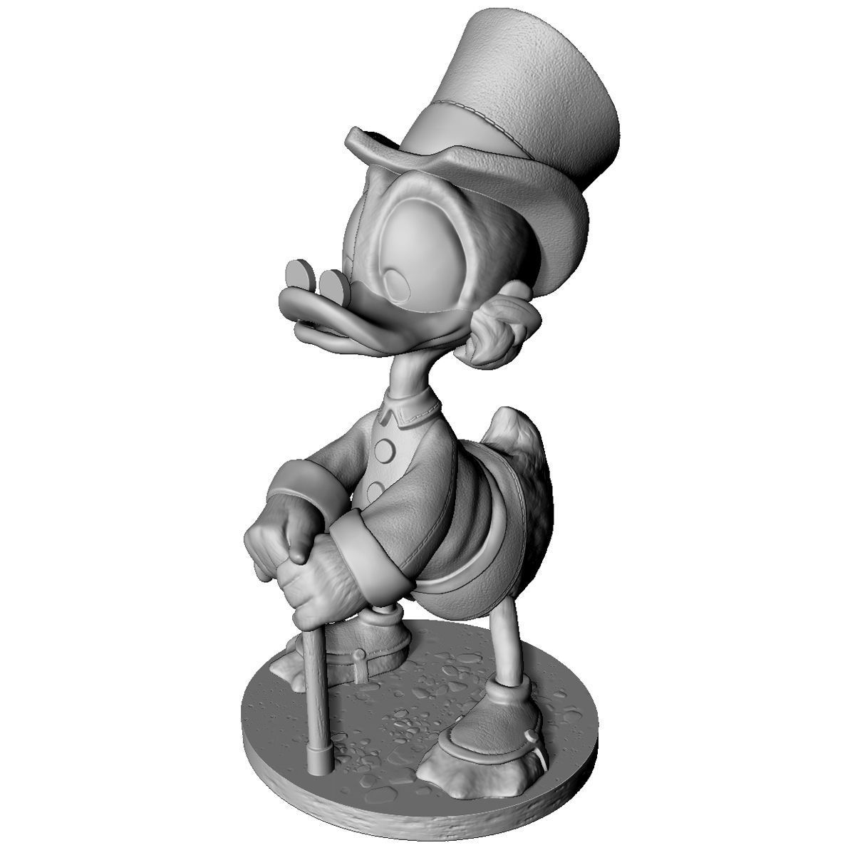 SCROOGE McDuck for 3D printing 2 OPTIONS 3D print model_13